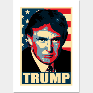 Donald Trump Stars And Stripes Posters and Art